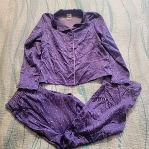 Satin-feel girls pajamas, size 10/12